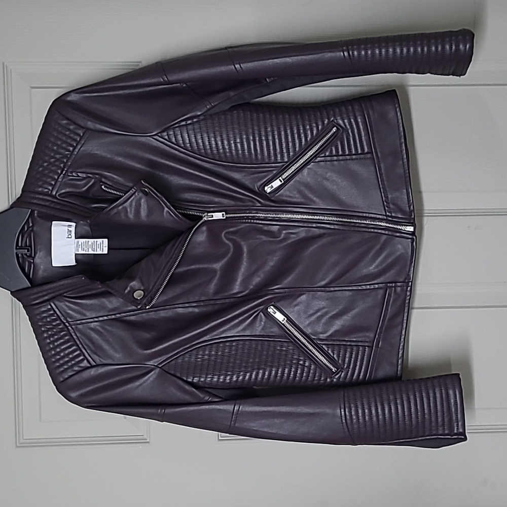Bar III Purple Moto Jacket Size Large